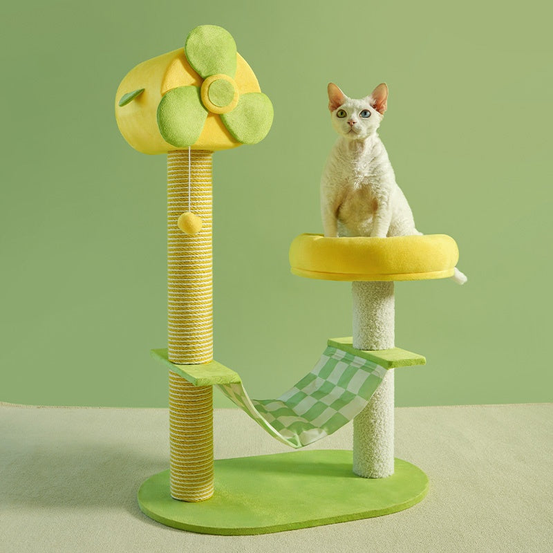 Cat Climbing Frames And Multi-level Cat Towers With Durable Scratching Posts, Comfortable And Fun Jumping Platforms, Hanging Toys, Viewing Perches, Removable Pet Gel Pads, And Hammocks