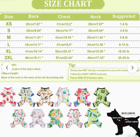 Dog Pajamas Pjs Spring Summer Dog Clothes For Small Dogs Girl Boy, Soft Stretchy Tiny Chihuahua Yorkie Puppy Clothes Doggie Onesies Cat Pet Jammies Outfit, Mermaids