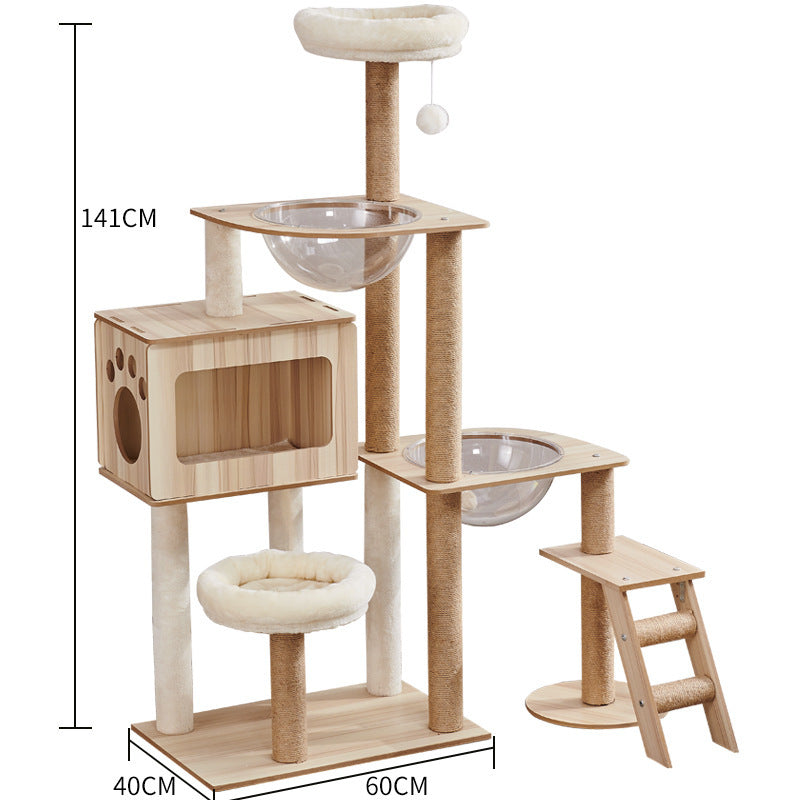 Cat Tree Cat Crawl Cat Nest Cat Scratching Board Pet Toy Space Capsule