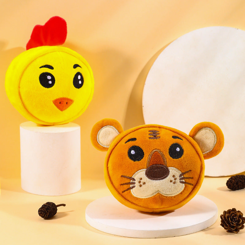 Dog Vocal Teething Plush Toys Bite Resistant Teeth Cleaning