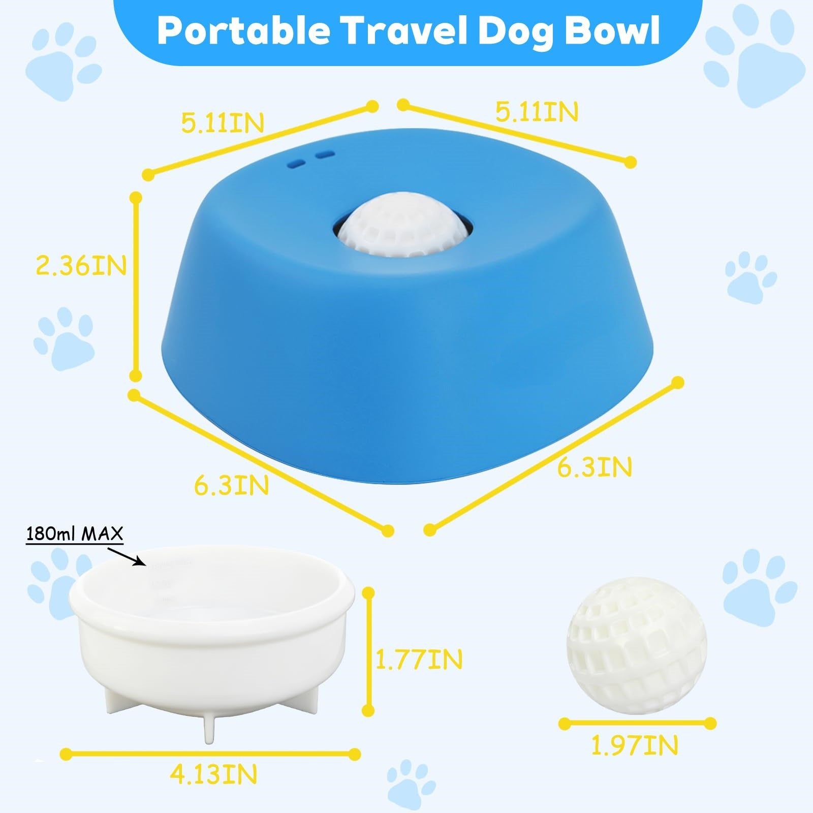 Pet Slow Feeder Non-Slip Spherical Roller