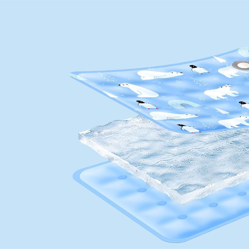 Pet Summer Cooling Pad, Ice Bear Shape, Suitable For Cats And Dogs, Washable And Portable Cooling Pad