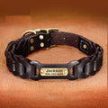 Braided Leather Dog Collar for Midium or Large Dog