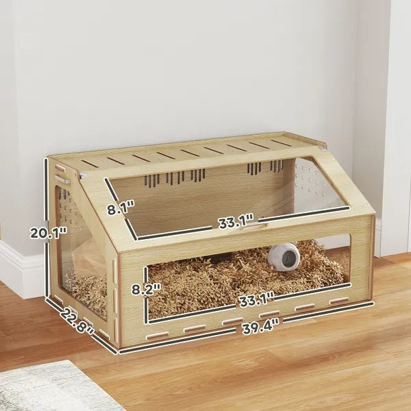 39 Inch Hamster Cage Habitat With Acrylic Window & Openable Top For  Hamster