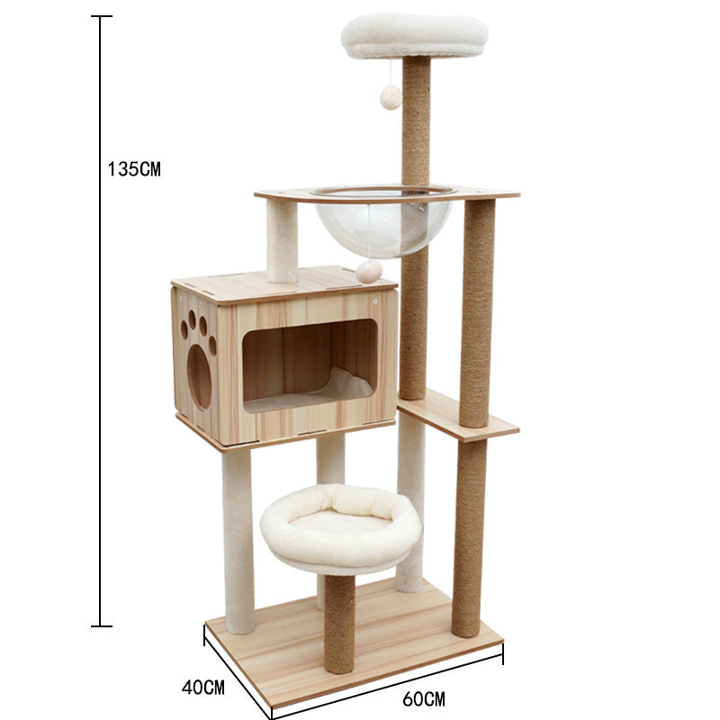 Cat Tree Cat Crawl Cat Nest Cat Scratching Board Pet Toy Space Capsule