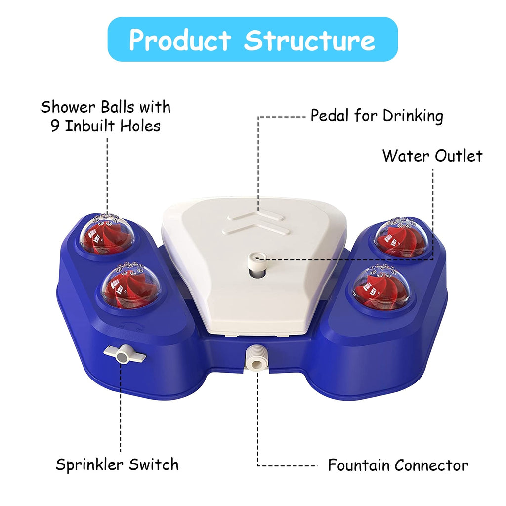 Dog Water Fountain Outdoor Step Activated Sprinkler
