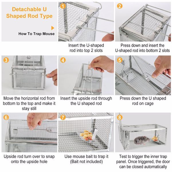 Mouse Trap, Galvanized Iron Mouse Control Bait Catcher, Prohibited Platform Amazon