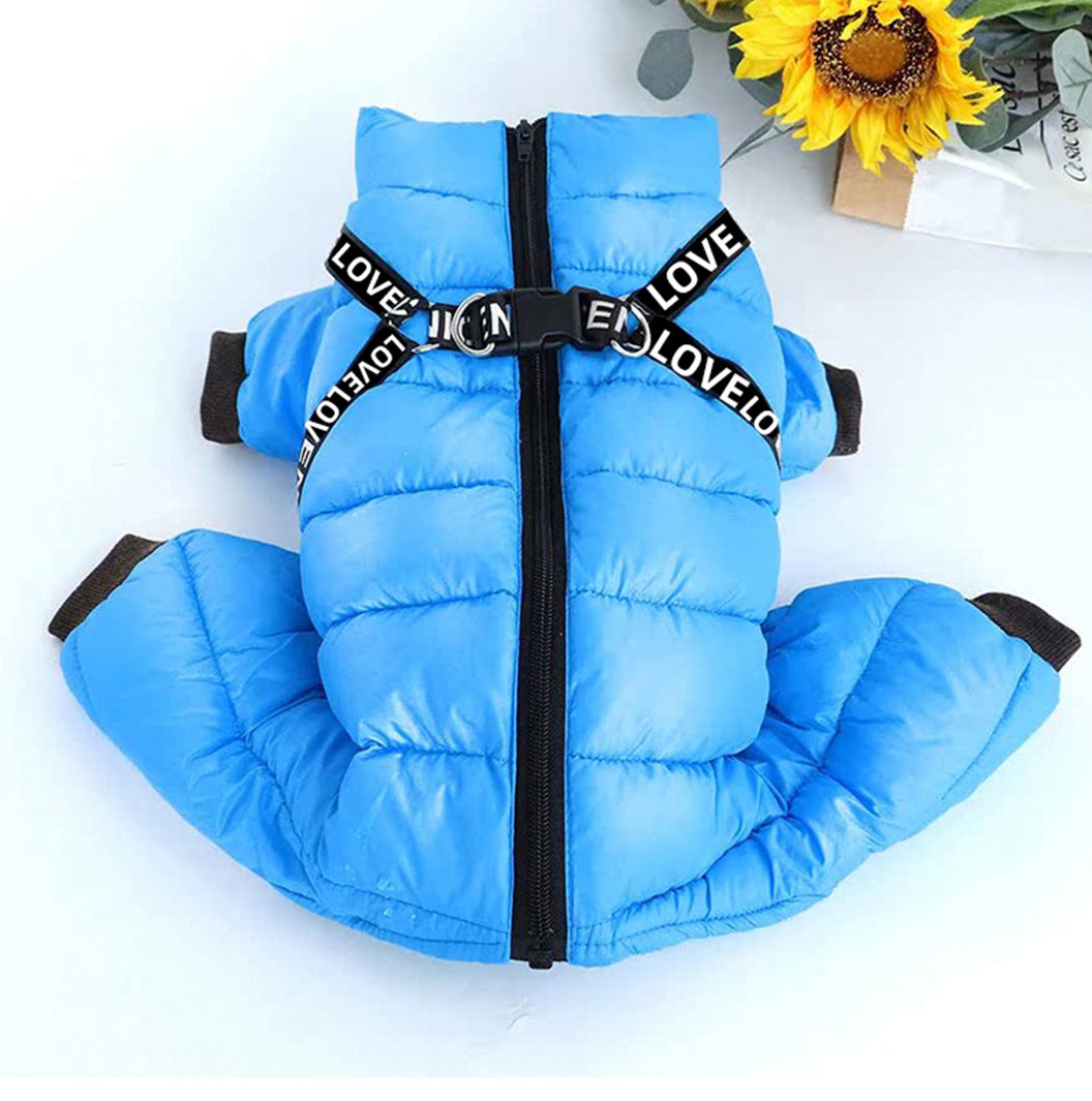 Thick Windproof Four-leg Pet Parka