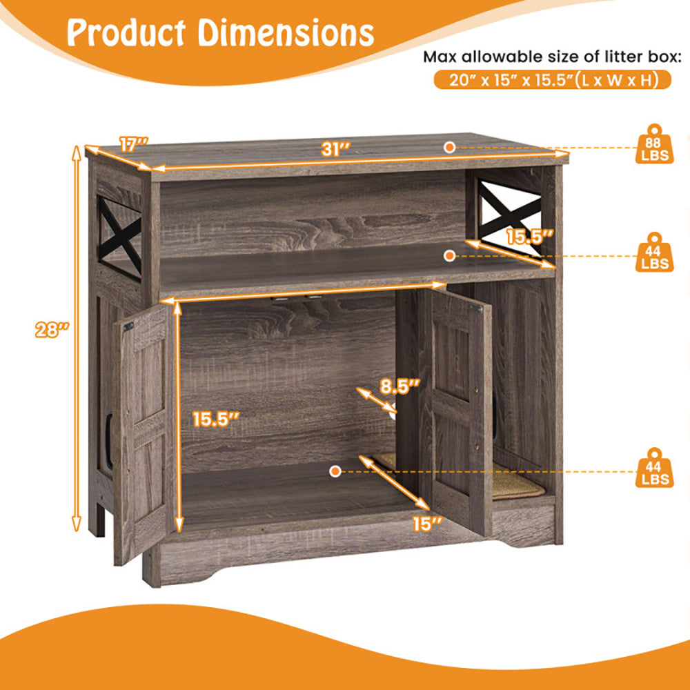 Cat Litter Box Enclosure Hidden Cat Washroom Furniture With Storage