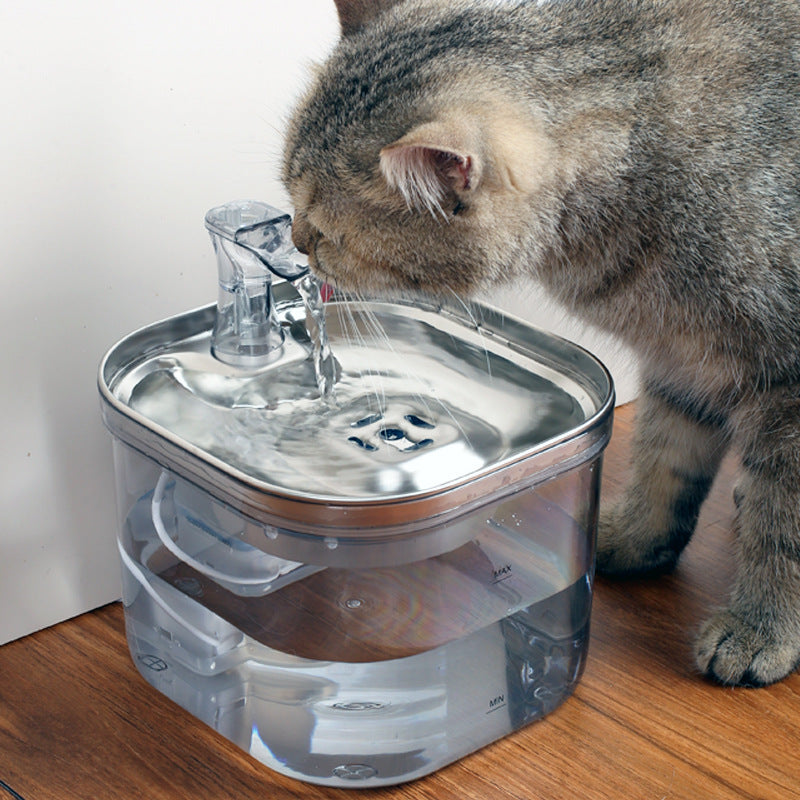 Stainless Steel Automatic Circulation Water Dispenser Intelligent Pet Water Fountain