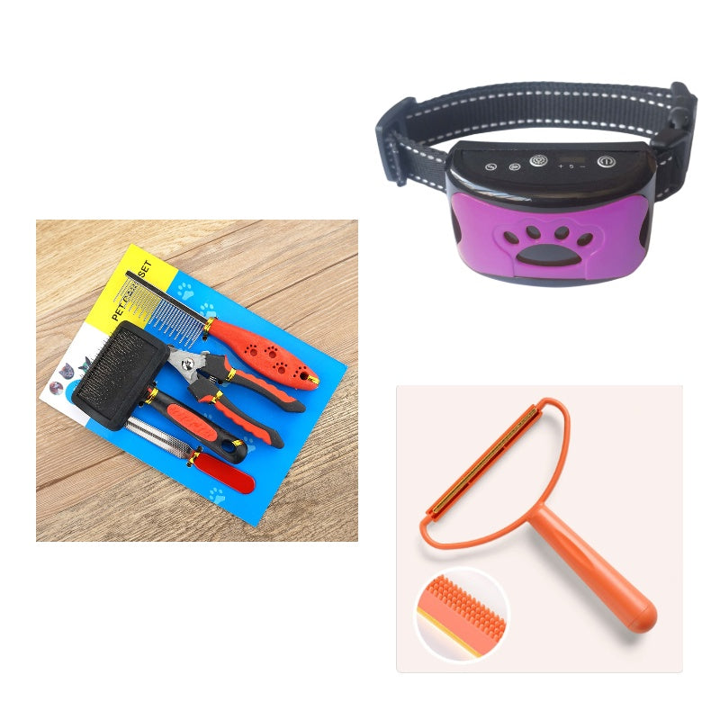 Dog Bark Arresting Training Collar with Vibration Sound Remote Control