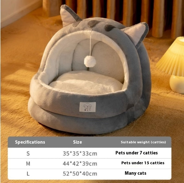 Cat Nest Four Seasons Universal Winter Warm Semi-closed Bed