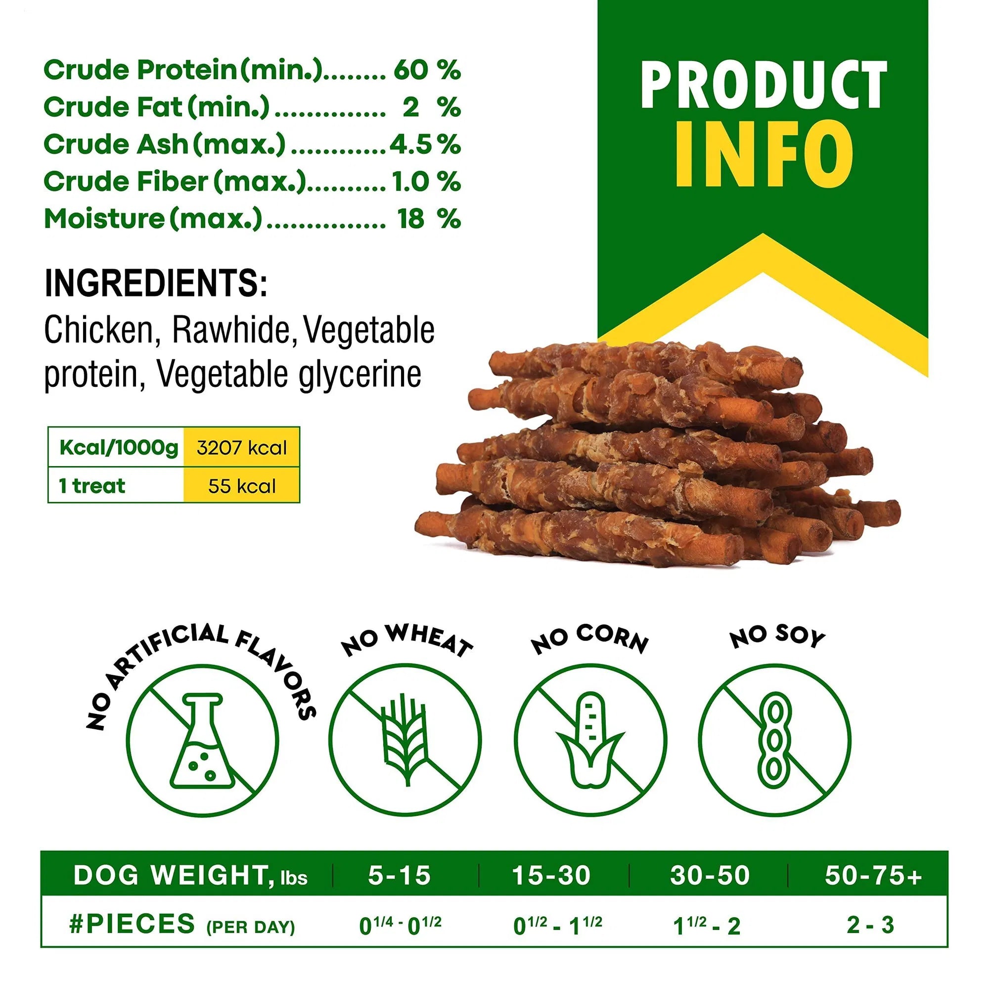 Smoked Rawhide Sticks Wrapped Chicken Dog Natural Chew Treats Grain Free Organic Meat Healthy Human Grade Dried Snacks In Bulk