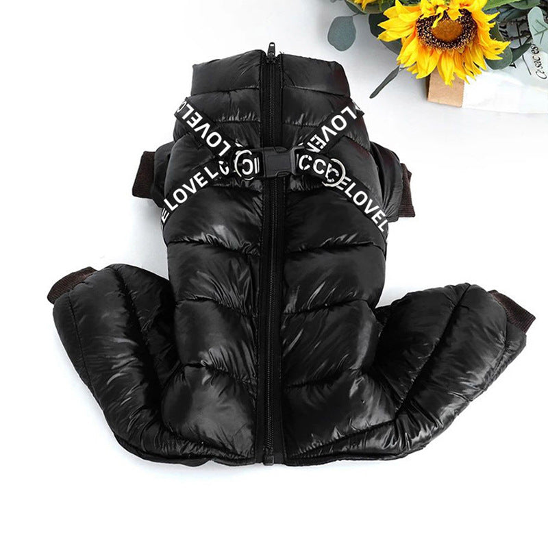 Thick Windproof Four-leg Pet Parka