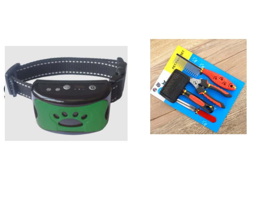 Dog Bark Arresting Training Collar with Vibration Sound Remote Control