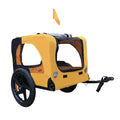 Yellow Heavy Duty Bicycle Tow Dog Carrier Foldable