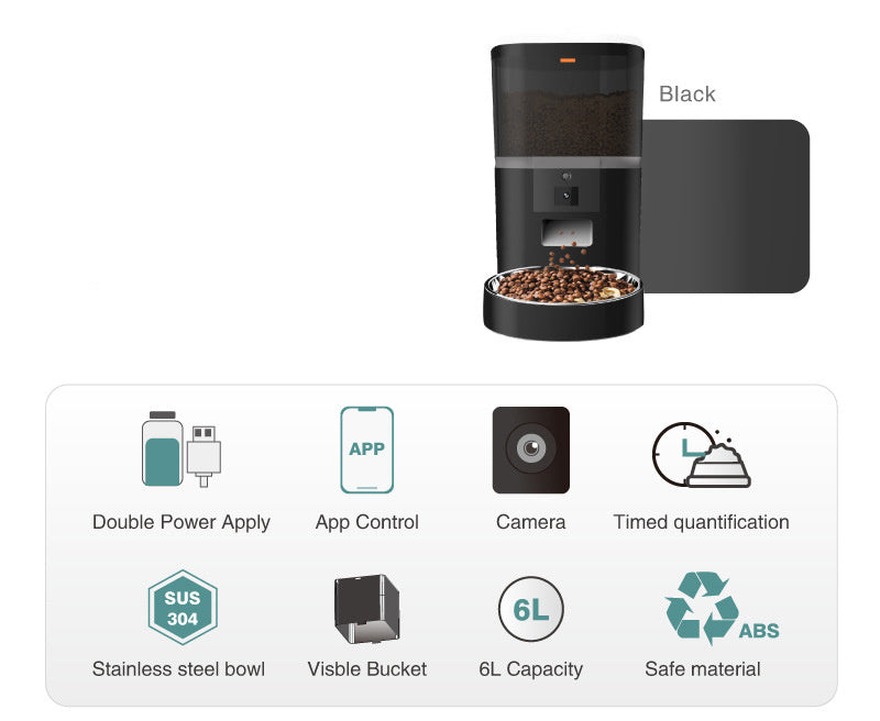 4L Video Camera With Adjustable Performance Pet Feeder