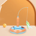 2 in 1 Cat Toy With Feather For Self-play Cat Turntable