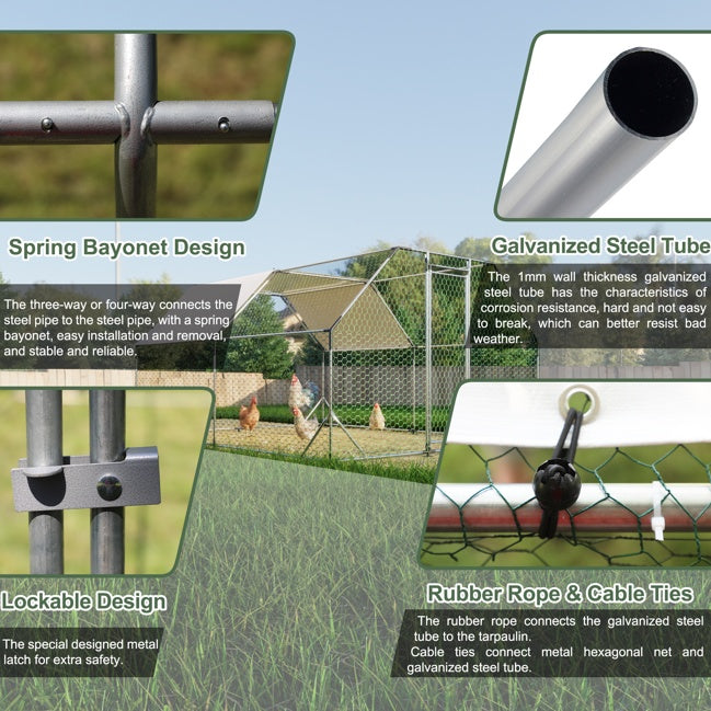 10x13 Foot Flat Top Chicken Coop