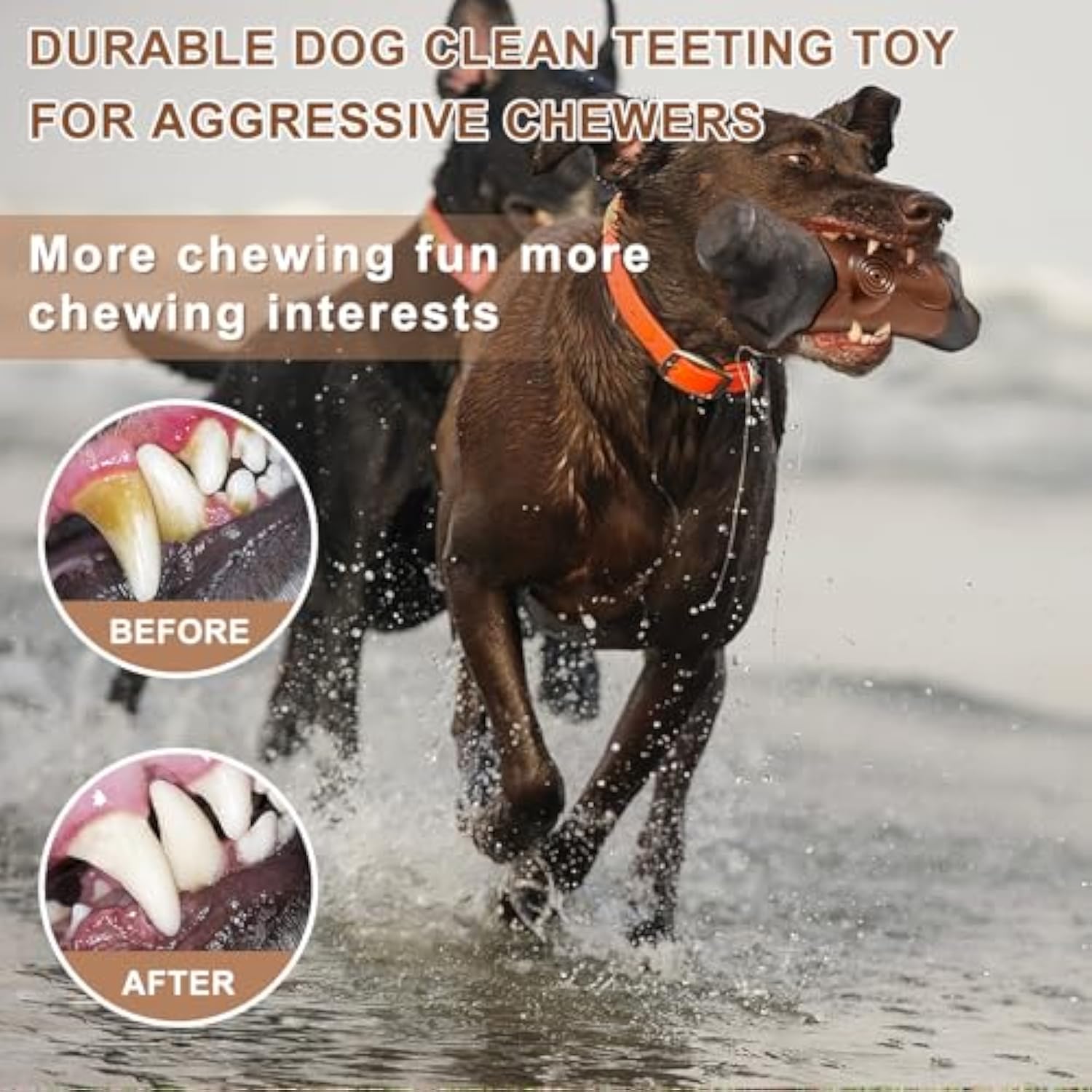 Tough Dog Toys For Aggressive Chewers Large Breed Indestructible - Durable Dog Chew Toys For Large Dogs Bacon Flavor