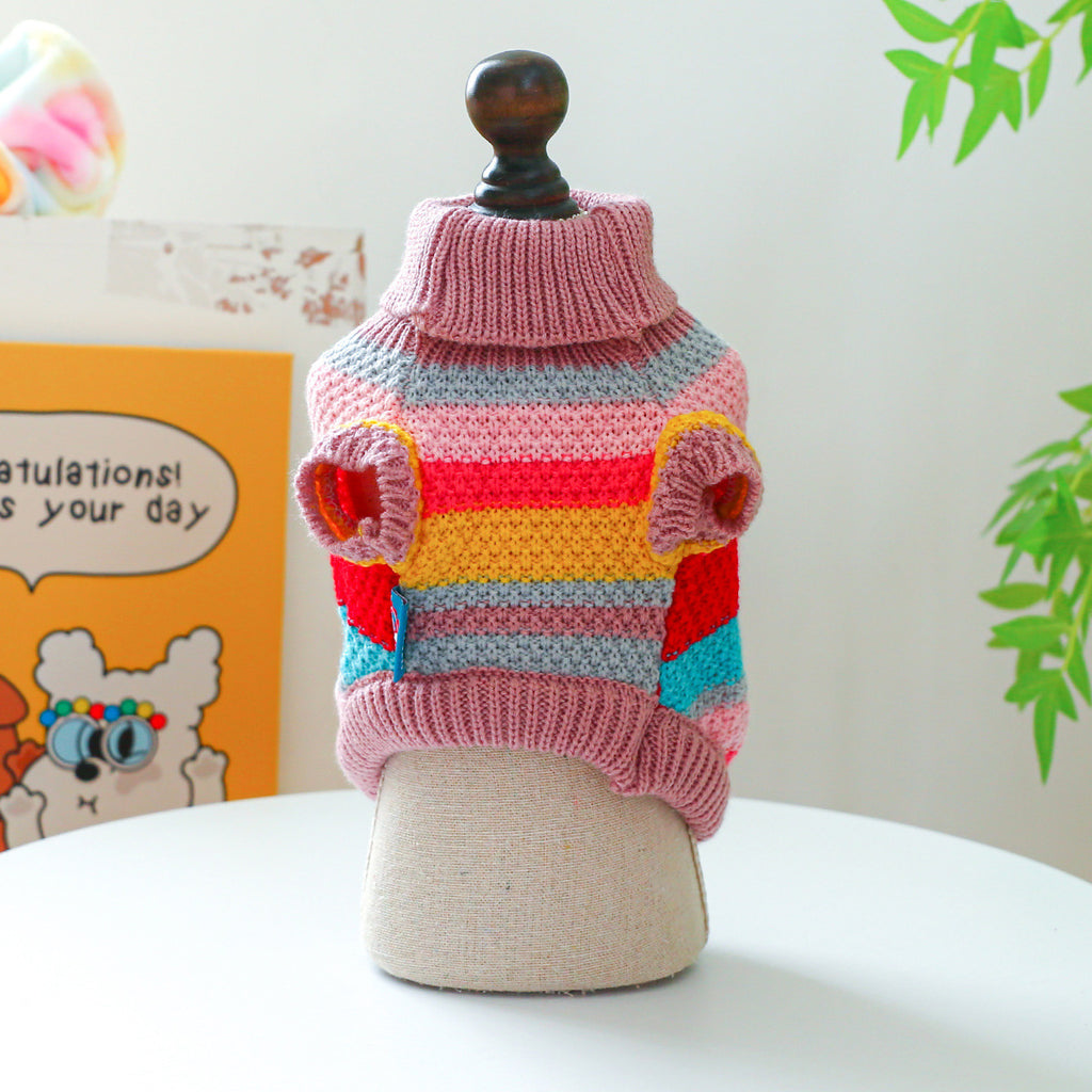 Color Striped Comfortable Pet Sweater