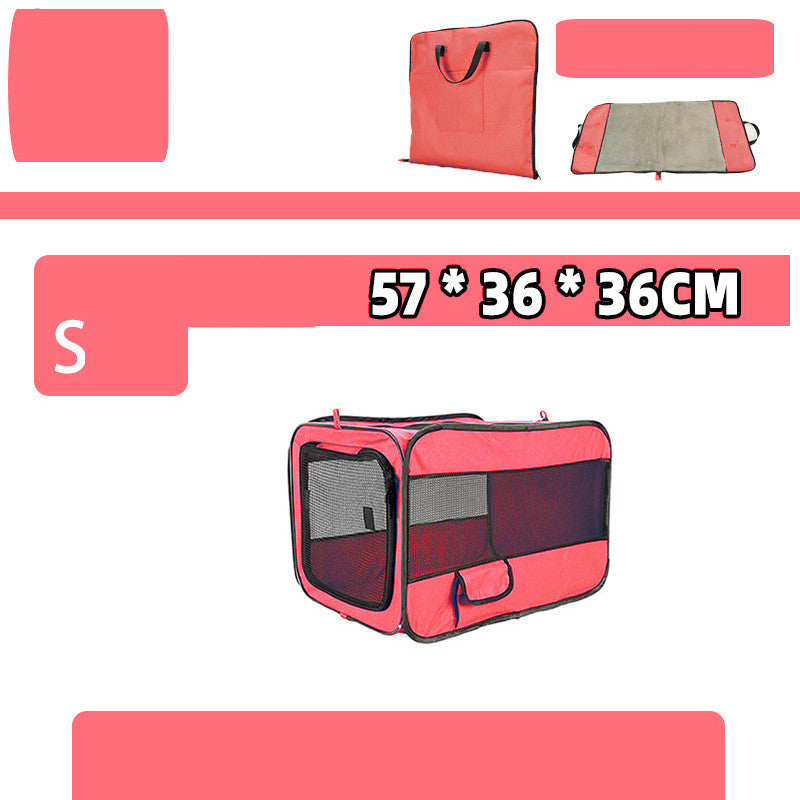 Folding Fabric Pet Carrier with Locking Safety Zippers