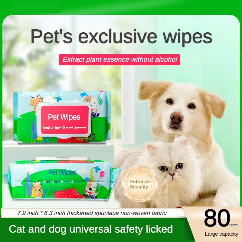 Dog And Cat Wet Wipes, Fragrance Free, Plant.based  SKIP THE BATH Gentle Cleansing And Deodorizing,Hypoallergenic, Wipes For Paws Ears, Fur, Eye Ducts And Butt