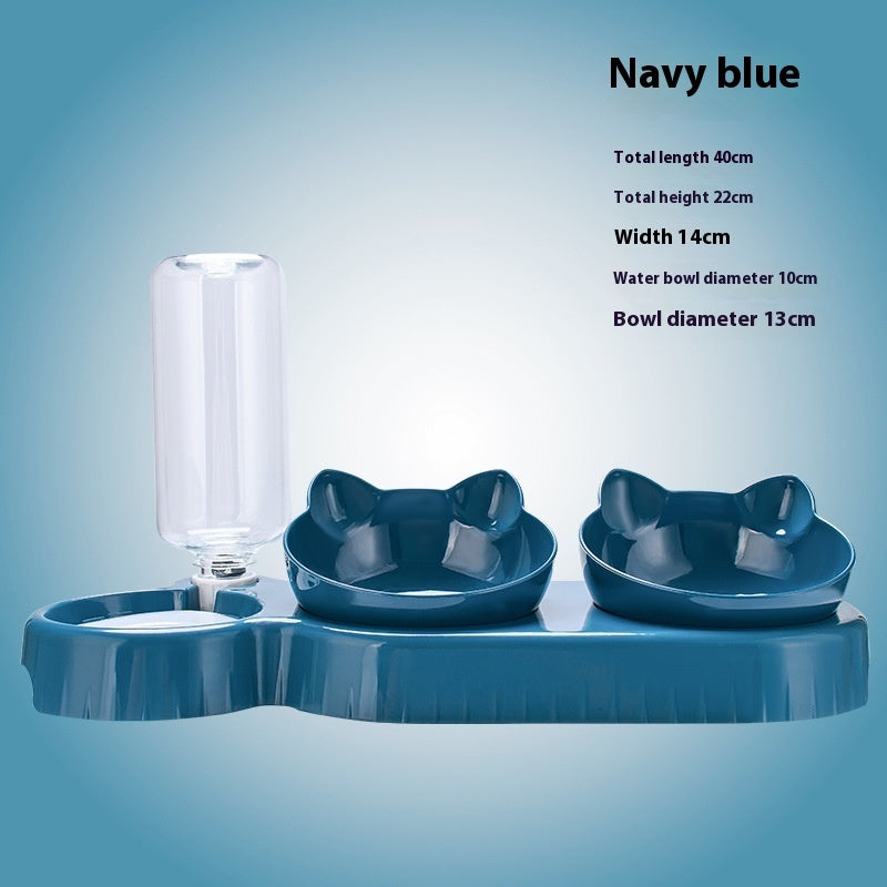 Double Bowl Food Basin with Waterer