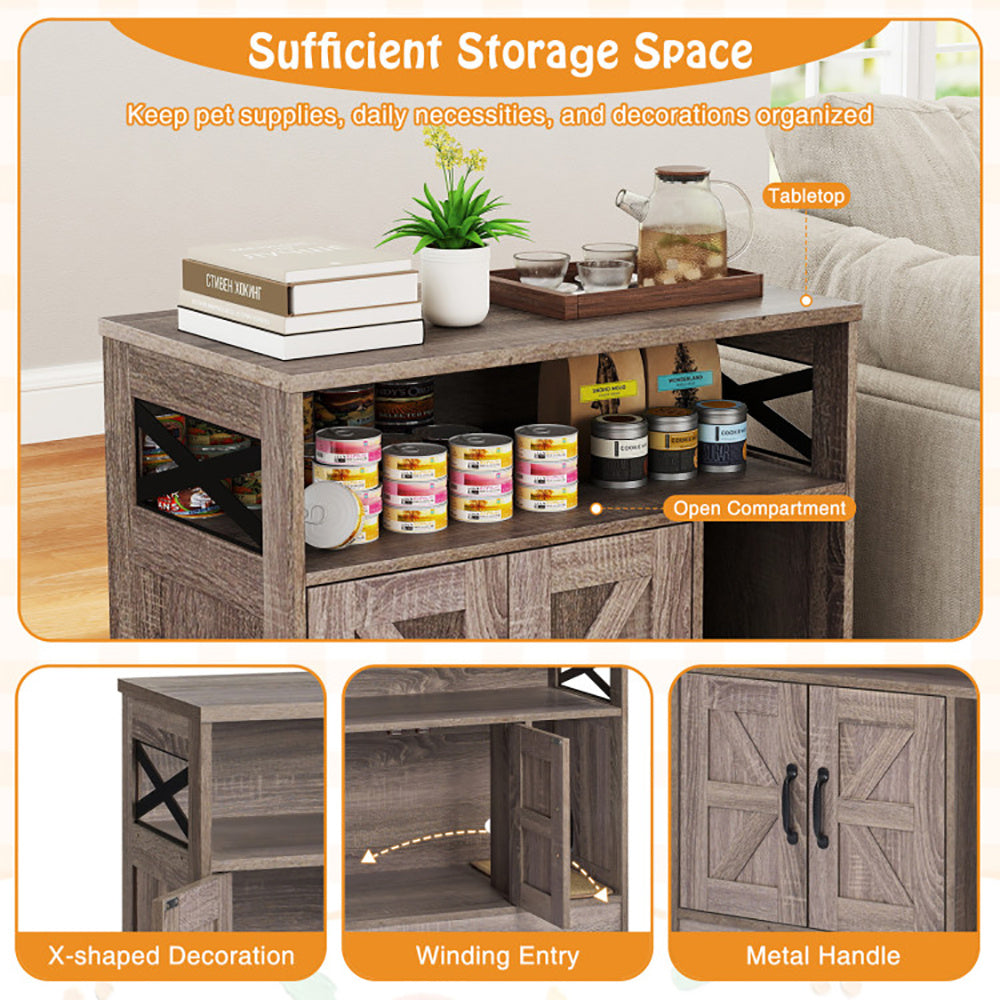 Cat Litter Box Enclosure Hidden Cat Washroom Furniture With Storage