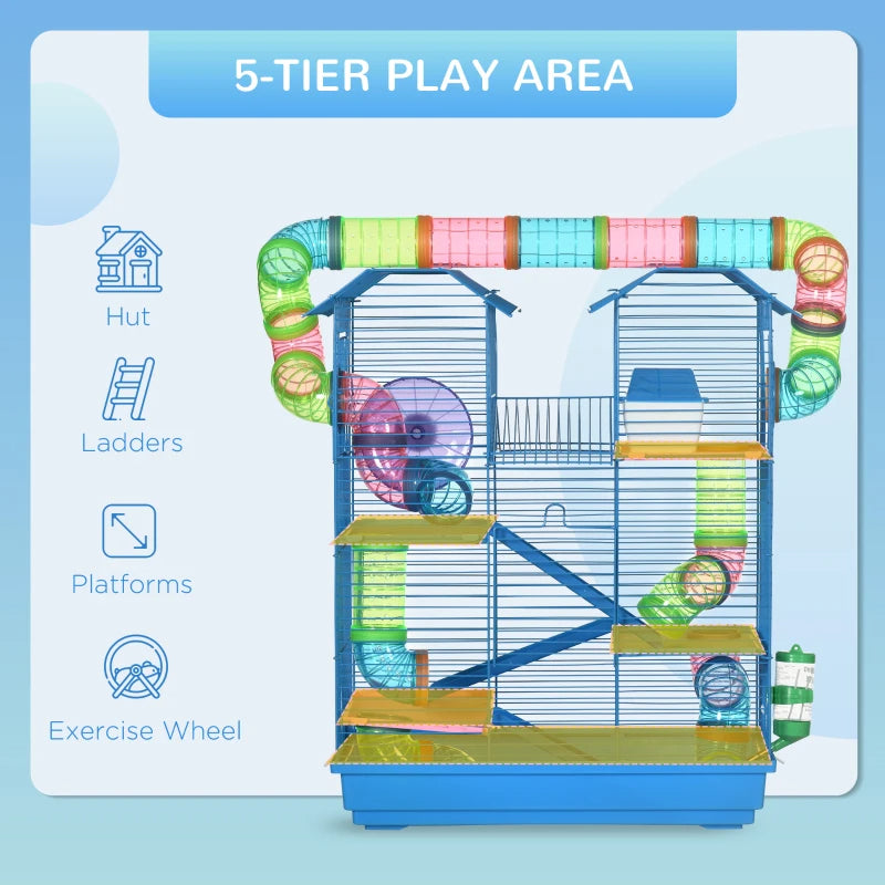 5 Tier Hamster Cage With Tubes And Tunnels (only ship inside USA)